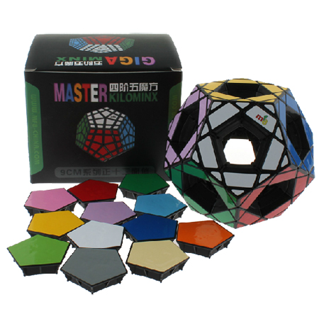 MF8 Hollow Megaminx Stickerless Magic Cube 90mm Black